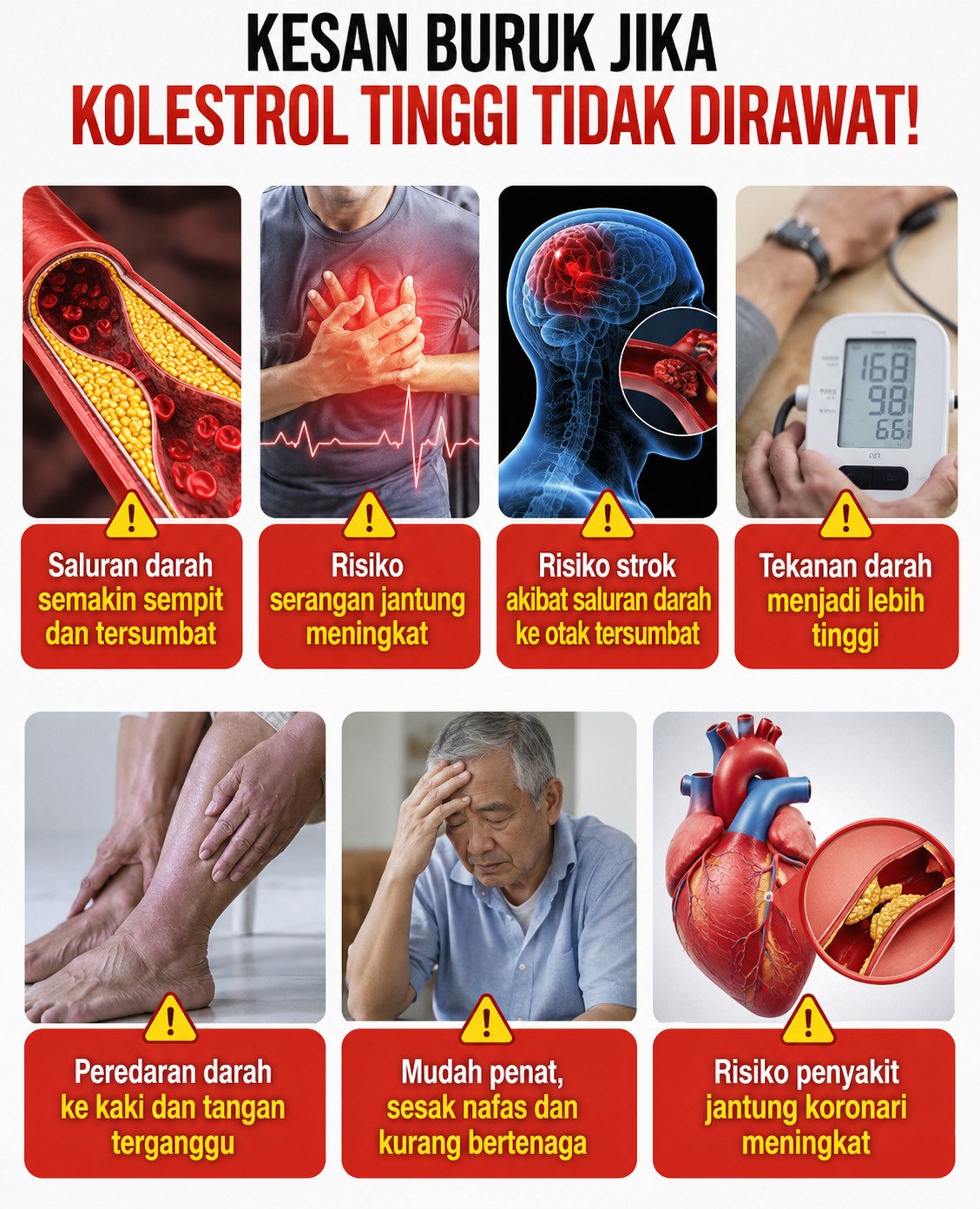 Kesan Buruk Jika Kolesterol Tinggi Tidak Dirawat